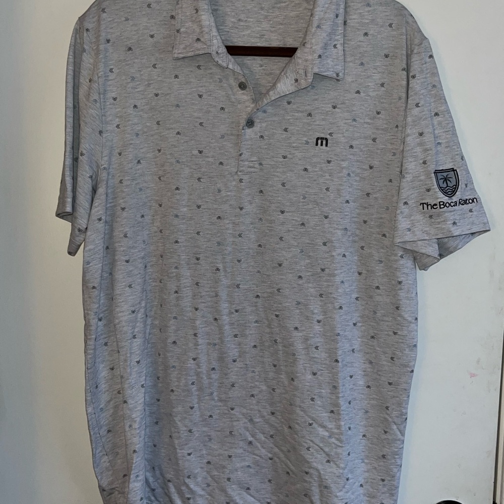 Travis Mathew Light Gray Polo Shirt from The Boca Raton XL LIKE NEW